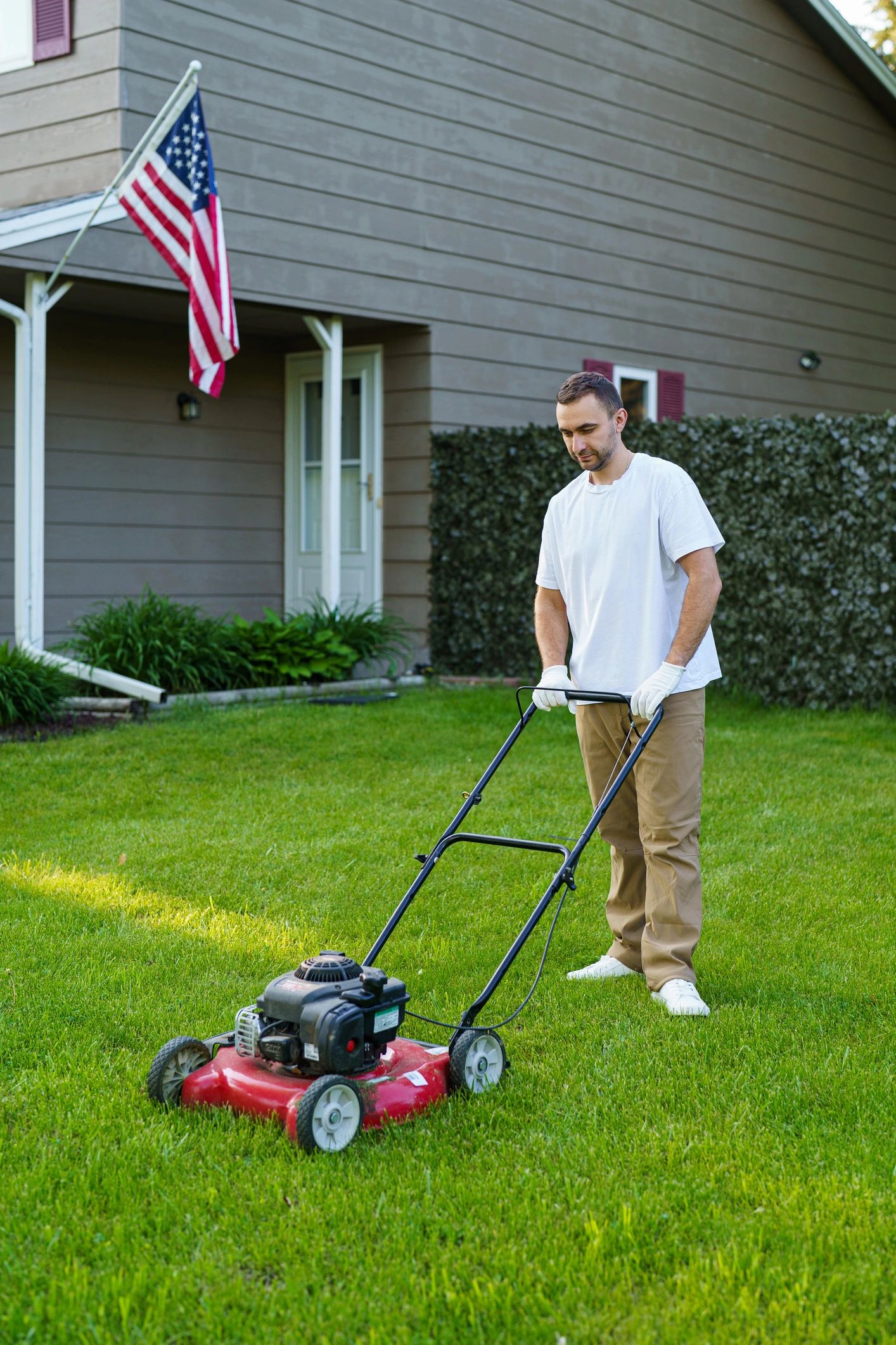 Lawn care in action